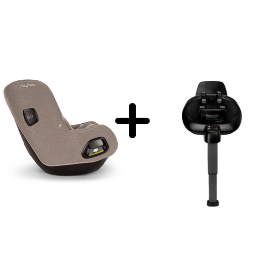 Nuna - Set Scaun auto rotativ i-Size TODL next Cedar, 40-105 cm + Baza isofix BASE next i-Size pentru TODL next, testat ADAC