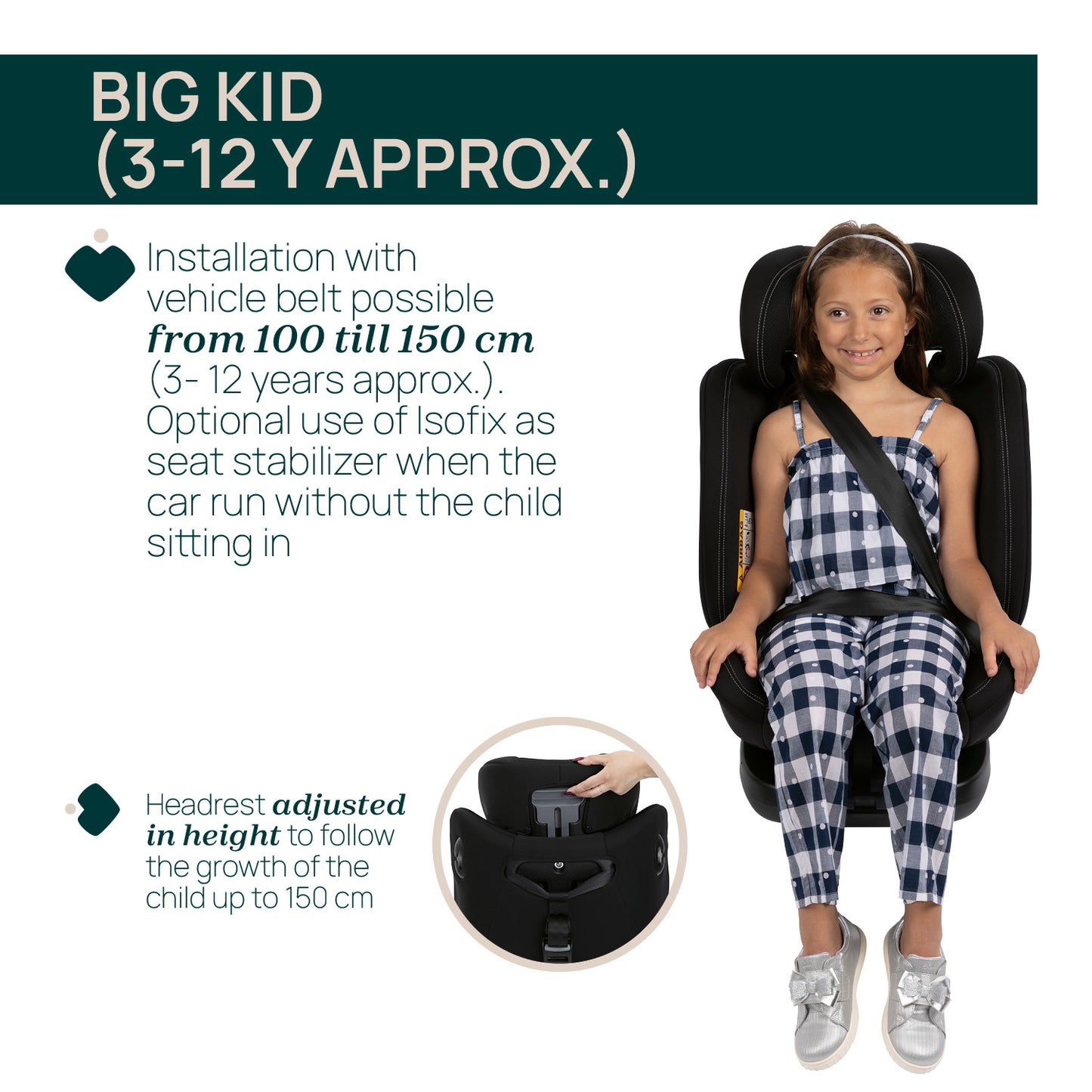 Scaun auto rotativ Chicco Unico EVO i-Size, Black (Negru), de la nastere pana la 12 ani (40-150 cm)