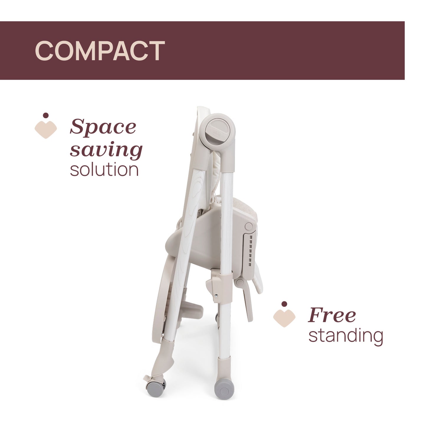 Scaun de masa Chicco Polly Armonia MotherPearl, 0luni+