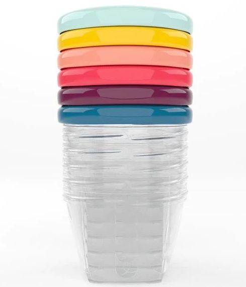 Babymoov - Set 6 recipiente pentru pastrarea hranei, 180 ml