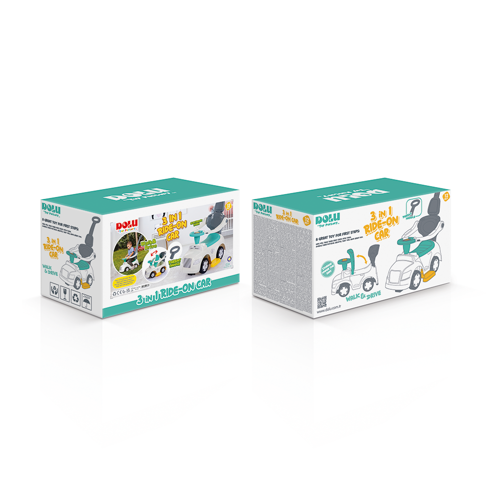 Masinuta 3 in 1 - Ride on Pastel