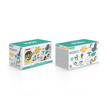 Masinuta 3 in 1 - Ride on Pastel