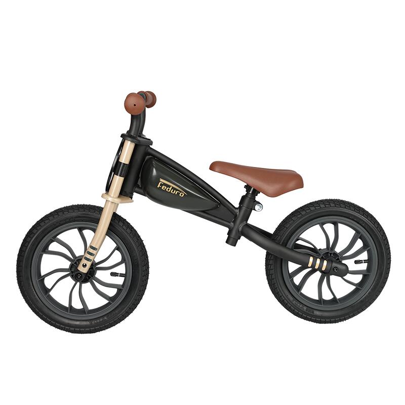 Balance bike QPlay Feduro Negru-Auriu