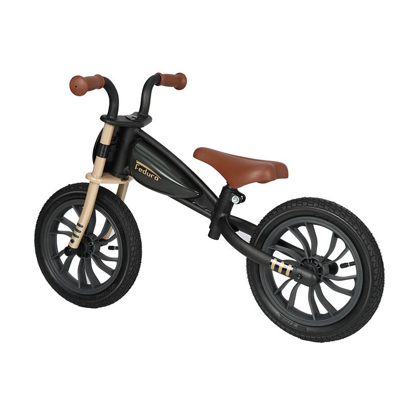 Balance bike QPlay Feduro Negru-Auriu