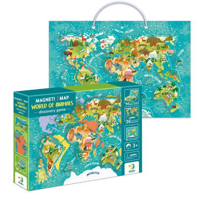 Puzzle magnetic - Lumea animalelor (36 piese)