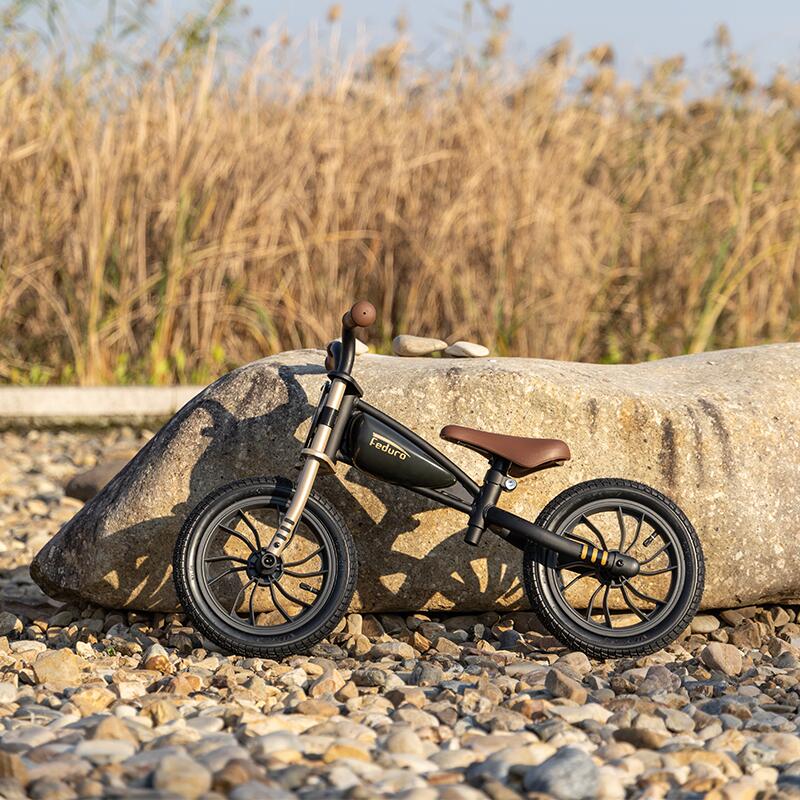 Balance bike QPlay Feduro Negru-Auriu