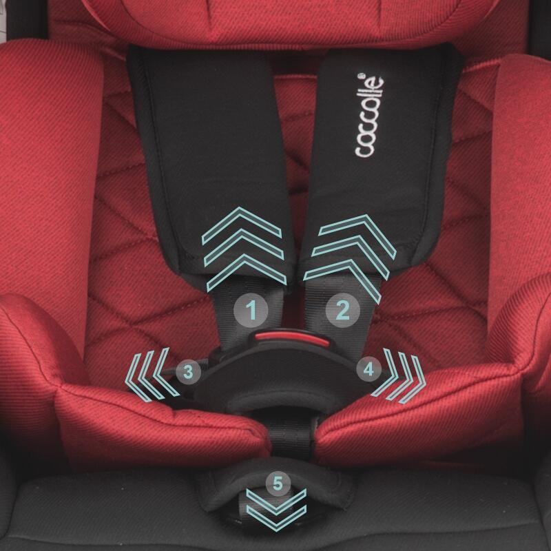 Scaun auto iSize 40-150 cm Coccolle Lyra Dahlia red