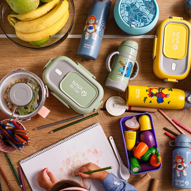 Lunchbox Nava We care 800 ml galben