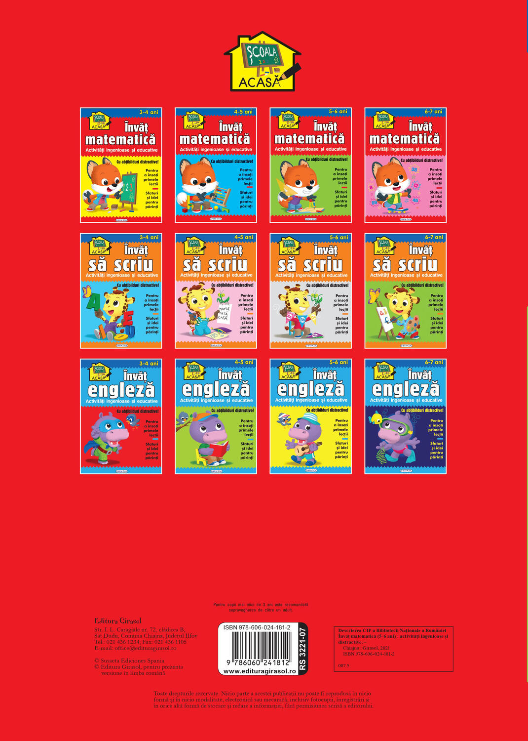 Scoala acasa - Invat matematica 5-6 ani