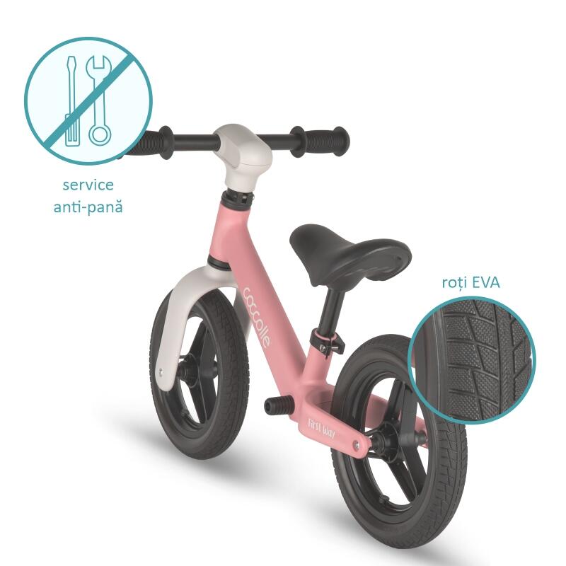 Bicicleta fara pedale Coccolle First Way, Blush Pink