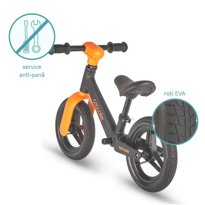 Bicicleta fara pedale Coccolle First Way, Orange Shadow