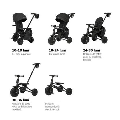 Tricicleta ultrapliabila Qplay Nova MAX Negru