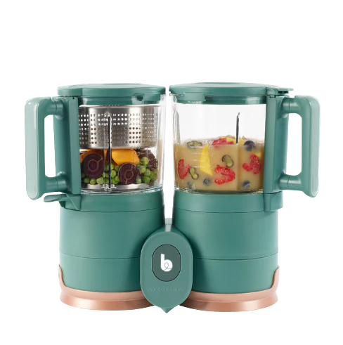 Babymoov - Robot multifunctional Nutribaby Glass 4 in 1 din sticla si otel inoxidabil