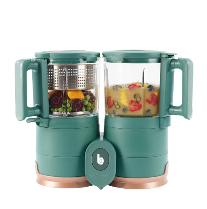 Babymoov - Robot multifunctional Nutribaby Glass 4 in 1 din sticla si otel inoxidabil