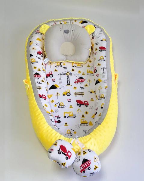 Babynest Plush MyKids 0119 Cars Yellow