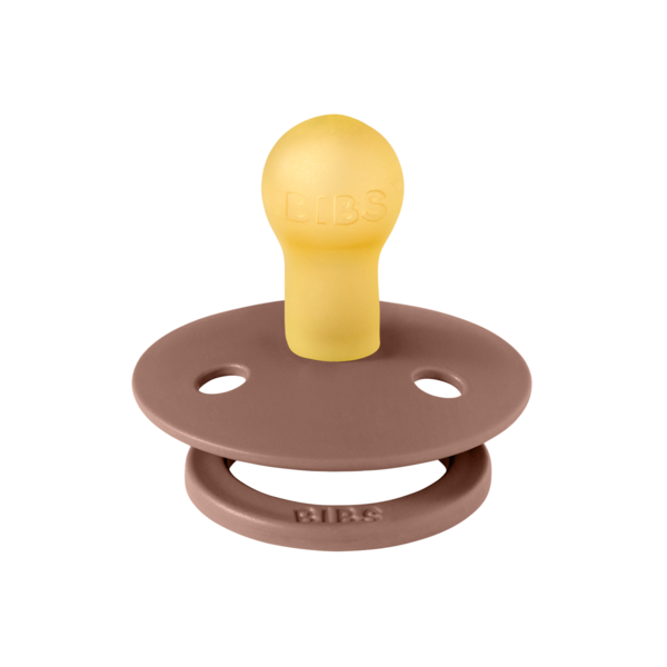 BIBS - Suzeta Colour Latex, tetina rotunda, 0 luni +-Woodchuck