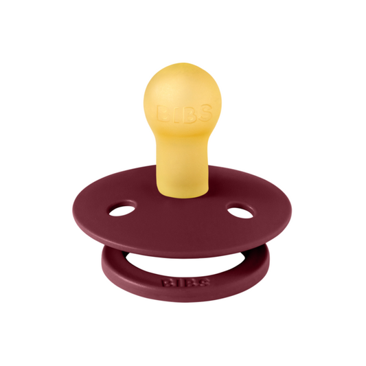 BIBS - Suzeta Colour Latex, tetina rotunda, 0 luni +-Elderberry