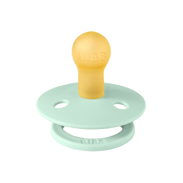BIBS - Suzeta Colour Latex, tetina rotunda, 0 luni +-Nordic Mint