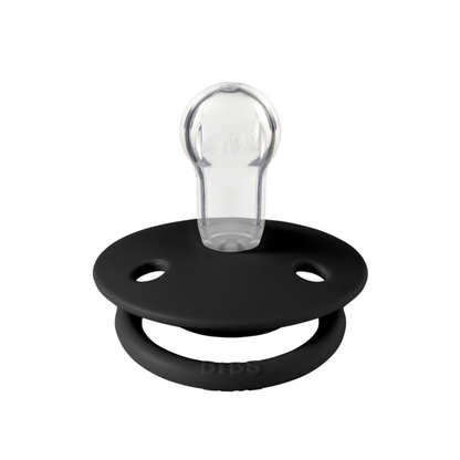 BIBS - Suzeta De Lux Silicon, tetina rotunda, marime universala (0-3 ani)-Black