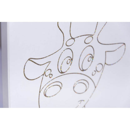 Patut Drewex Giraffe - Natur cu Alb + Saltea Cocos 12 cm