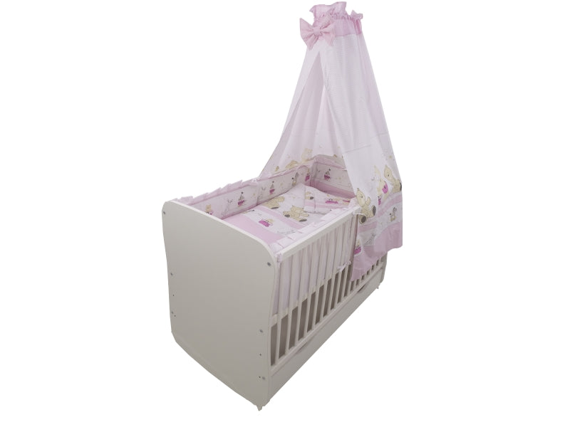 Lenjerie MyKids Teddy Play Pink M2 5+1 Piese M2 120x60 cm