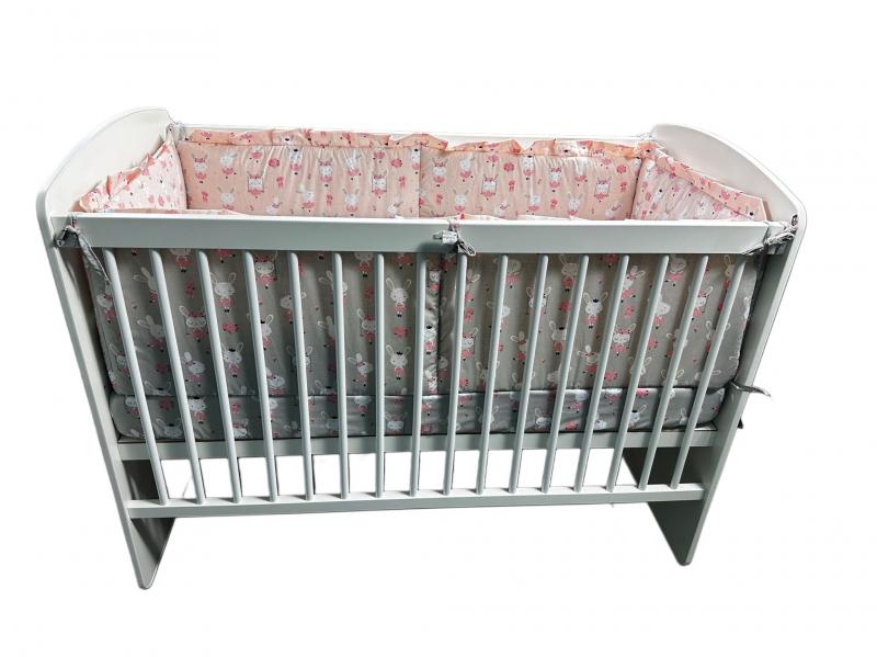 Lenjerie Dancing Bunny Gray-Pink 4+1 piese 120x60 cm