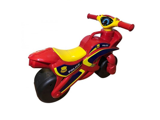 Motocicleta de impins MyKids Police Music 0139/56 Rosu Galben