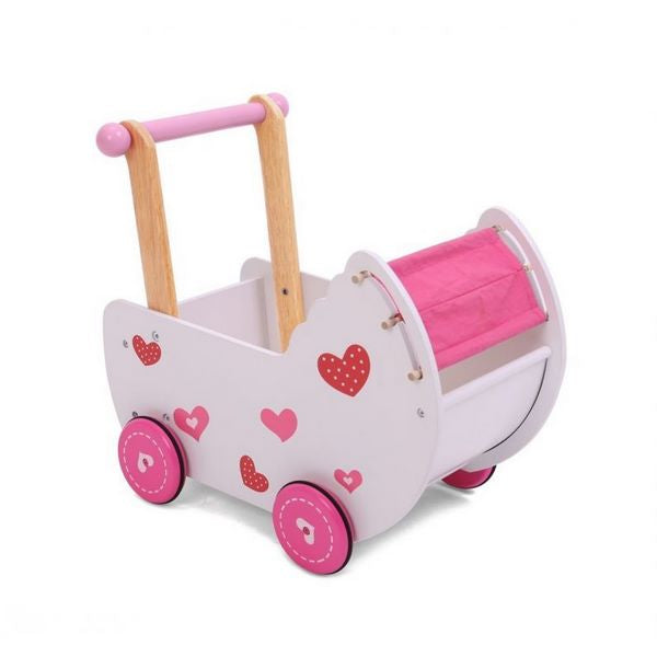 Carucior antemergator de papusi din lemn 2150 Ecotoys - Resigilat