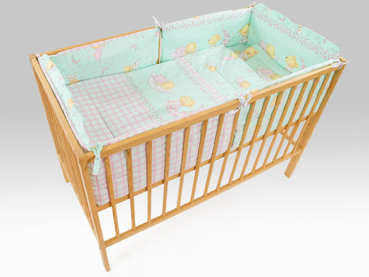 Lenjerie MyKids TEDDY STELUTE Turquoise M1 4+1 Piese 120x60 cm