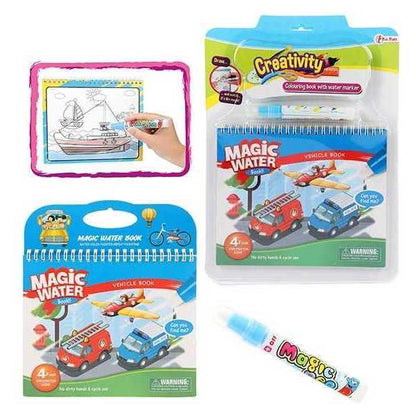 Carte de colorat cu apa Transport Toi-Toys TT46845C