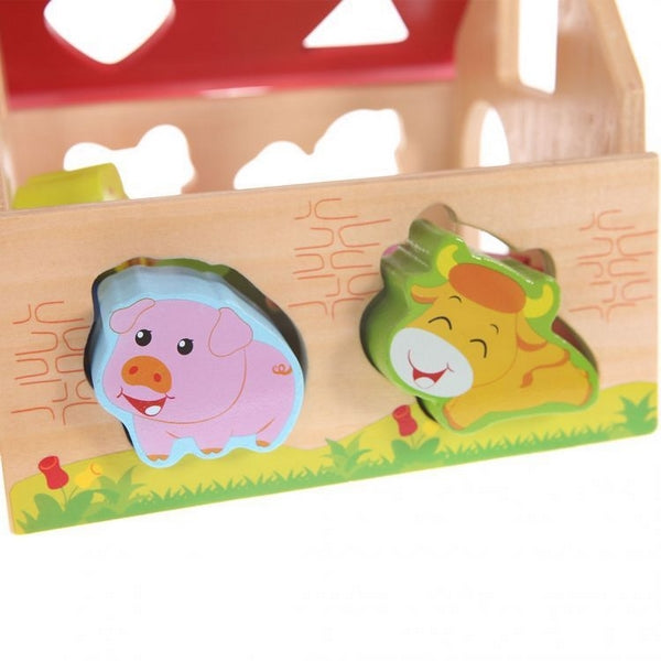 Casuta din lemn si cuburi 2044 Ecotoys