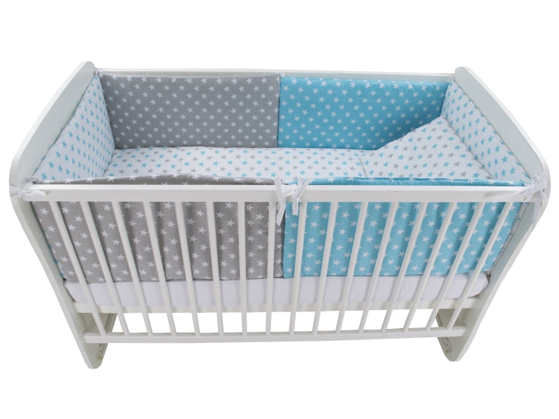 Lenjerie MyKids Colorful Stars Blue 9 Piese 120x60 cm