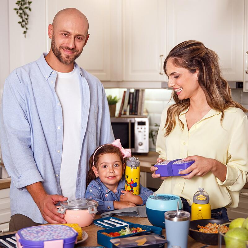 Caserola rotunda Nava We care 850 ml roz