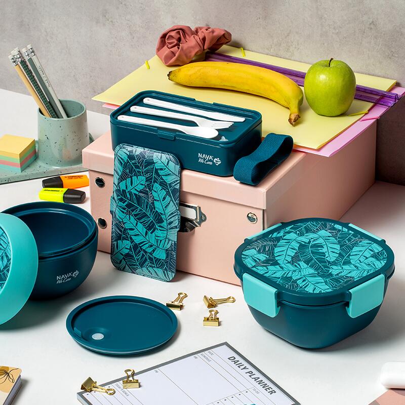 Lunchbox Nava We care 650ml albastru