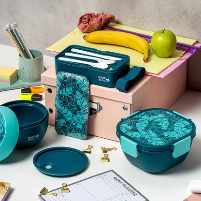 Lunchbox Nava We care 650ml albastru