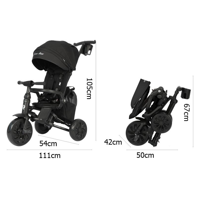 Tricicleta ultrapliabila Qplay Nova MAX Negru