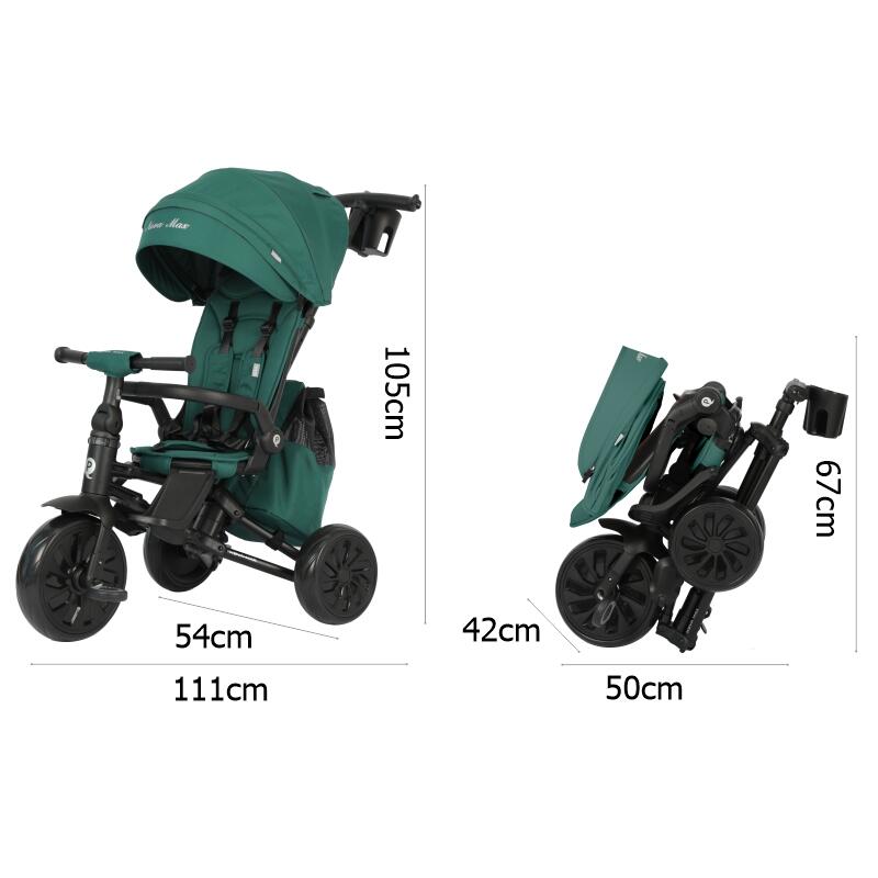 Tricicleta ultrapliabila Qplay Nova MAX Verde