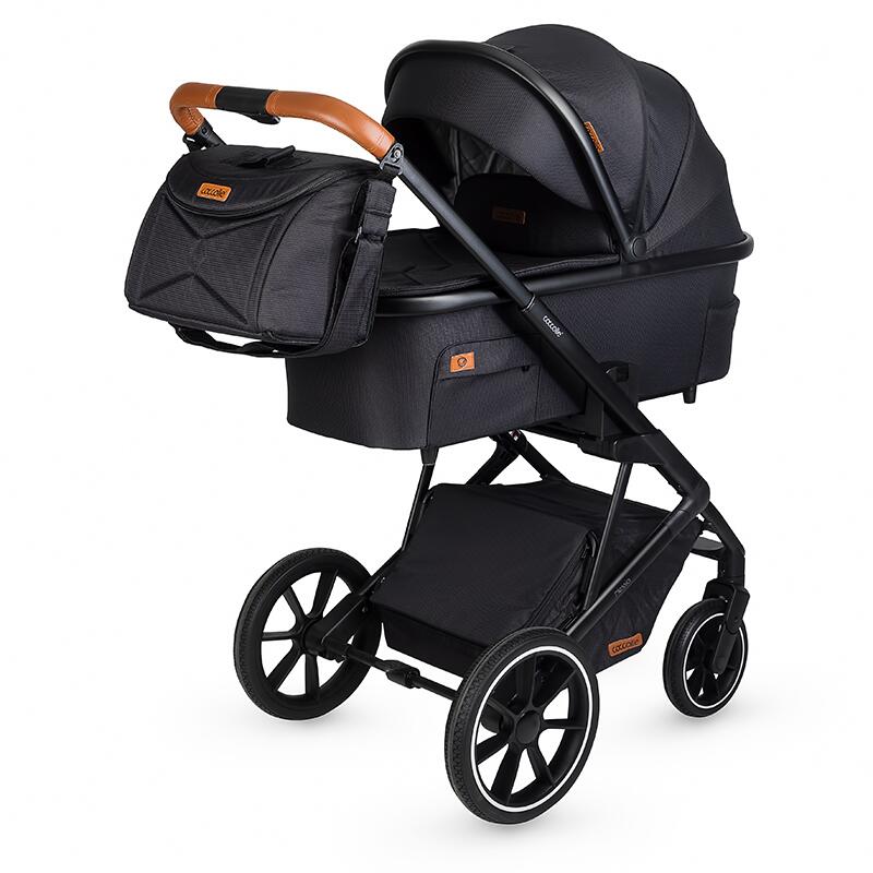 Carucior modular 2in1 C Nessia Diamond black+Balansoar bebelusi C Velio Butternut
