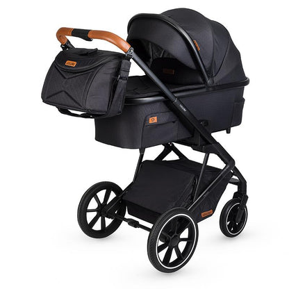 Carucior modular 2in1 C Nessia Diamond black+Balansoar bebelusi C Velio Butternut