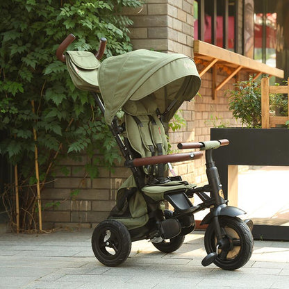 Tricicleta pliabila Qplay Rito Deluxe Verde-Maslina