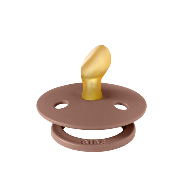 BIBS - Suzeta Colour Latex, tetina anatomica, 0 luni +-Woodchuck