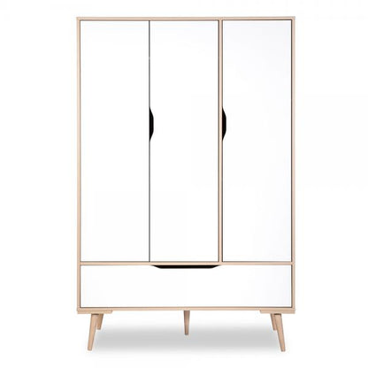 Dulap copii Klups SOFIE Natur-Alb 3 Segmente 