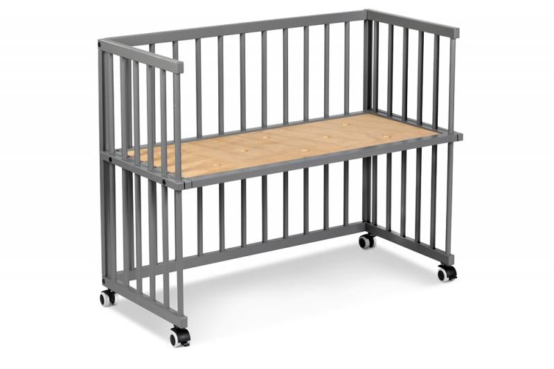 Patut copii din lemn KLUPS Piccolino Grafit 90x40 cm