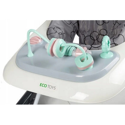 Premergator educational Ecotoys - Gri cu Alb