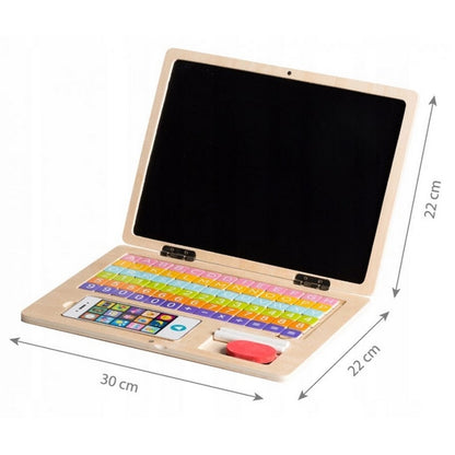 Laptop educational din lemn G068 Ecotoys