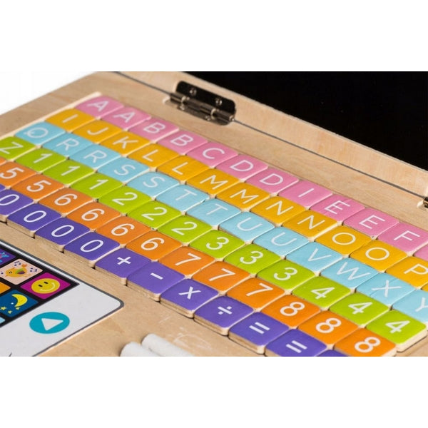 Laptop educational din lemn G068 Ecotoys