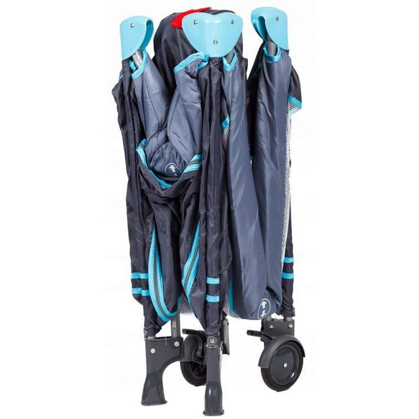 Patut pliabil cu 2 nivele Ecotoys - Bleumarin