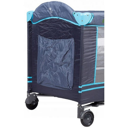 Patut pliabil cu 2 nivele Ecotoys - Bleumarin