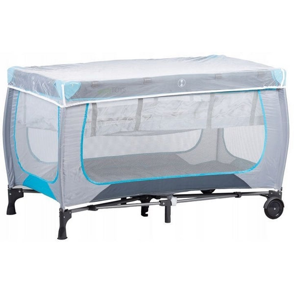 Patut pliabil accesorizat Ecotoys - Gri - Resigilat (husa transport rupta)