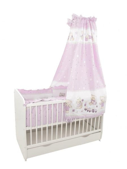 Lenjerie MyKids Teddy Toys Roz M1 5+1 Piese 120x60 cm